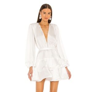 Bedouin White Satin Mini Dress
